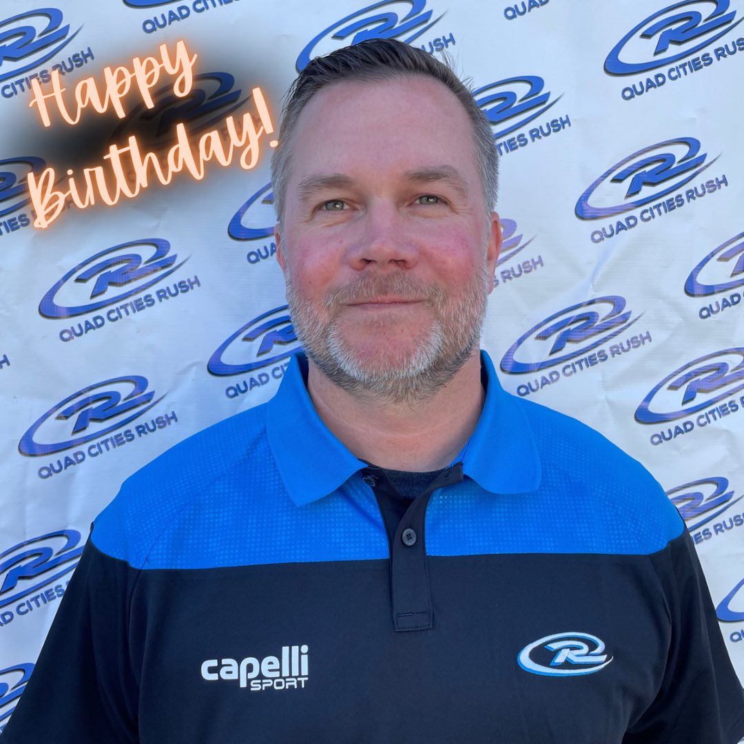 quadcitiesrush's tweet photo. Happy Birthday to our club president, Andy Shrake! You can catch Andy coaching on a soccer pitch most days of the week, but he also puts time in behind the scenes to make #QuadCitiesRush operations run smoothly. Thank you, Andy! https://t.co/MZXroF13Df