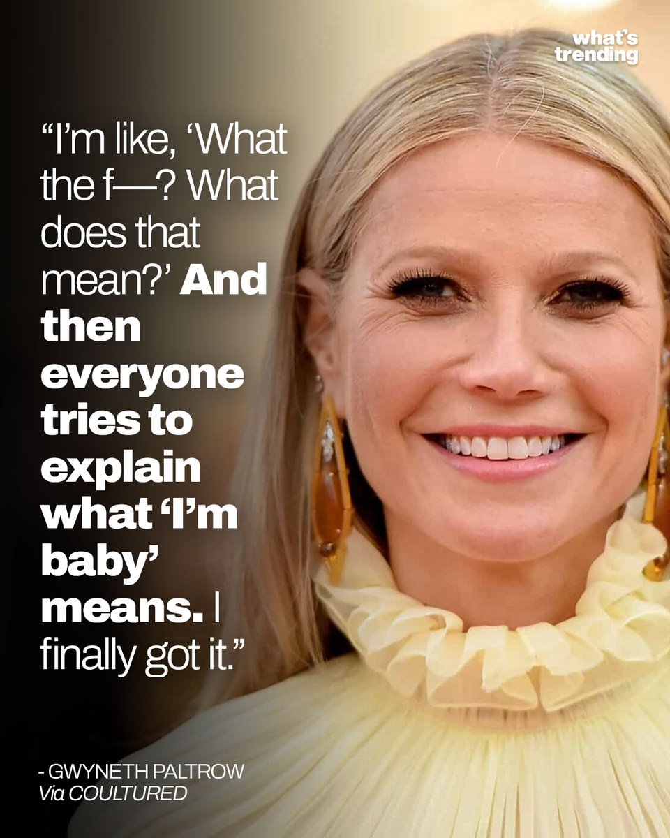 Gwyneth Paltrow admits that she has to lean on her kids to help her understand some of the funniest things online.

🔗: whatstrending.com/gwyneth-paltro…