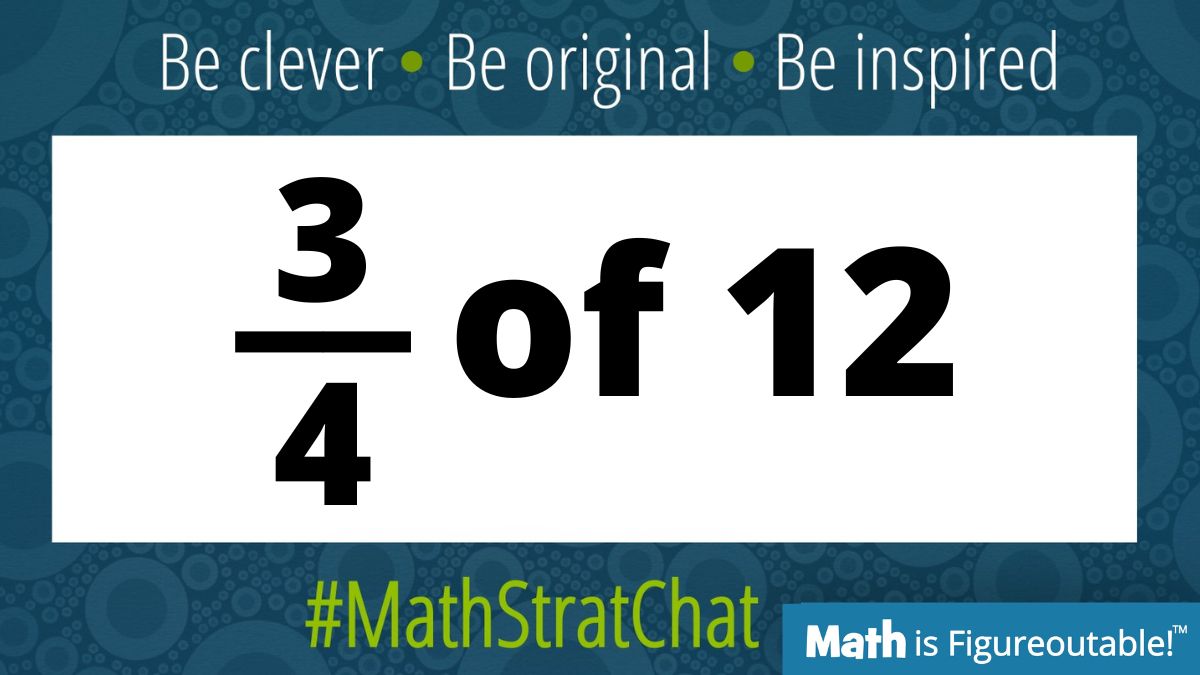 It's time for #MathStratChat!

Rules: post your favorite or a clever solution! It's also fun to comment on other's strategies.

Tell us about your reasoning. 

Like/Retweet so others can see! 

#MathIsFigureOutAble #MathChat #MTBoS #ITeachMath #MathEd #Mathematics