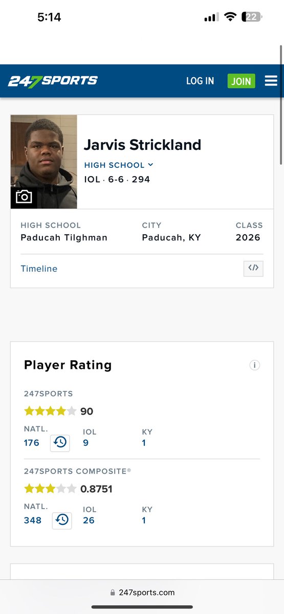 Blessed to be ranked a 4 star on <a href="/247Sports/">247Sports</a>