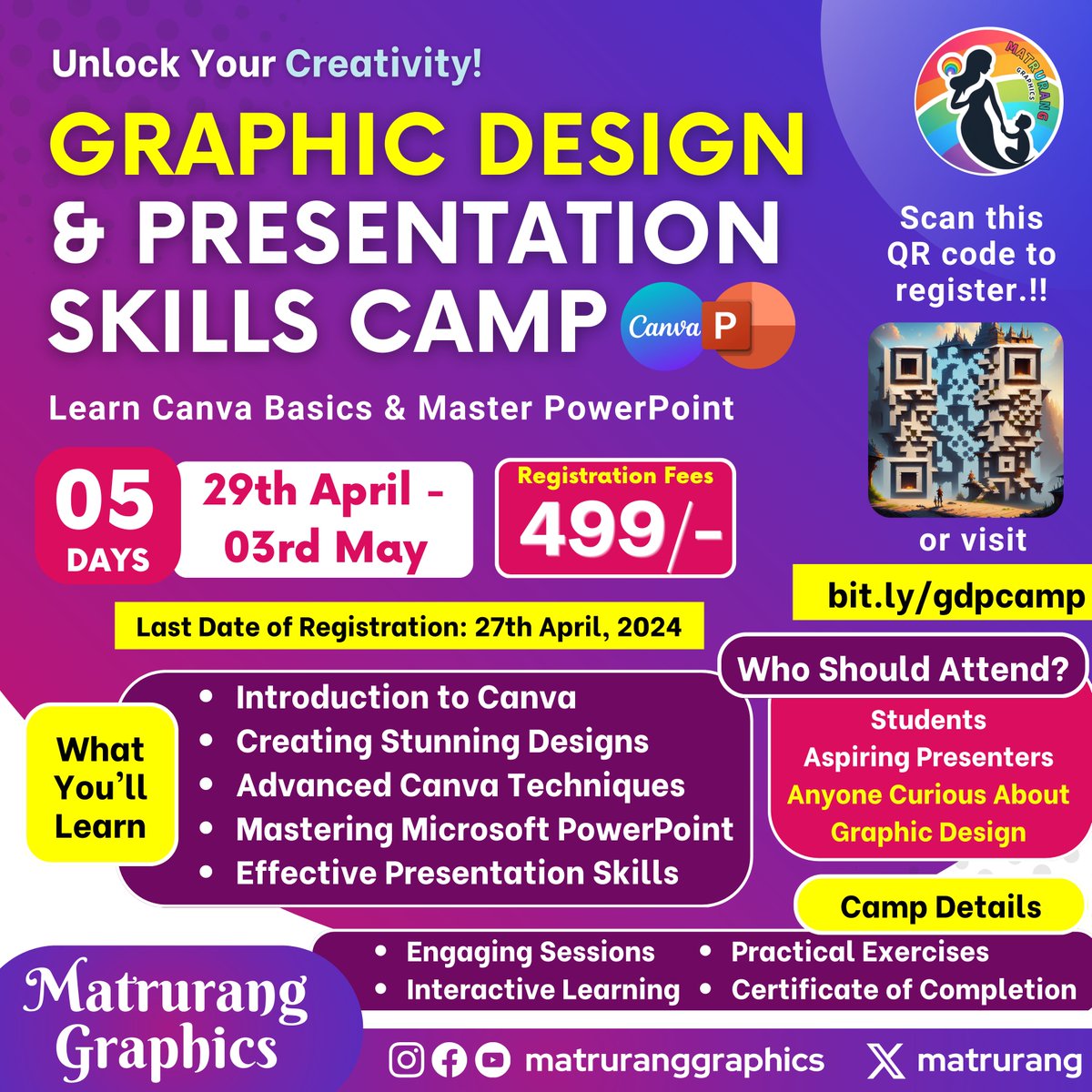 Join our Graphic Design & Presentation Skills Camp & master Canva basics and PowerPoint magic. Limited spots available!  #canva #instagram #design #canvadesign #art #graphicdesign #marketing #o #canvalove #digitalmarketing #socialmediamarketing #quotes #love #canvapro #instagood