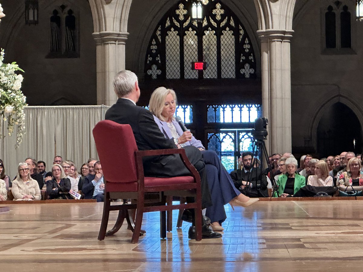 Liz Cheney and historian Jon Meacham talking about Jan 6 this evening.
