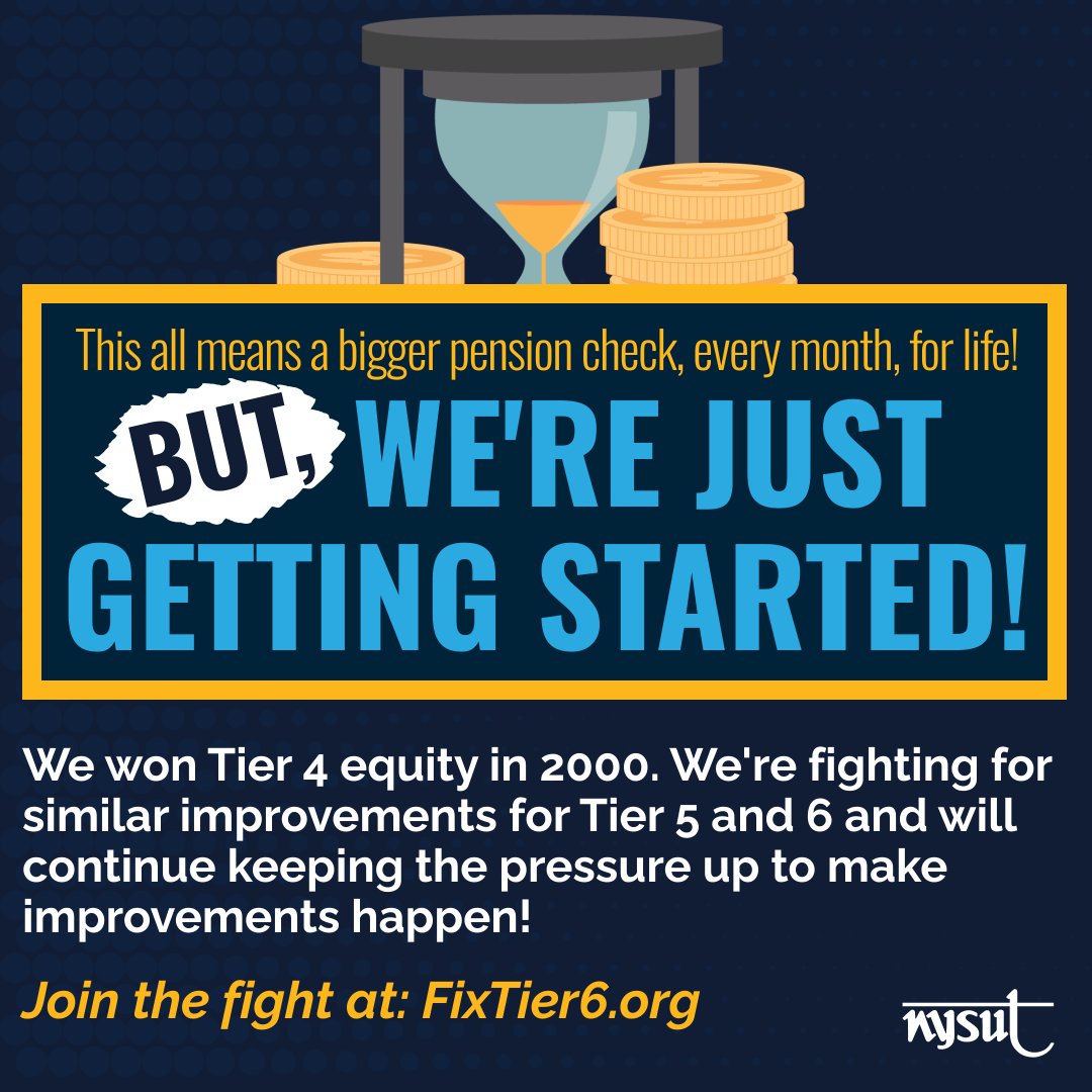 The road to pension equity for Tier 5 and Tier 6 members is going to be a long-term battle, but in this budget alone, we managed to win the most significant pension reform in 20 years! 

The fight to #FixtTier6 continues, but for now: Thank you to those who've joined our fight!