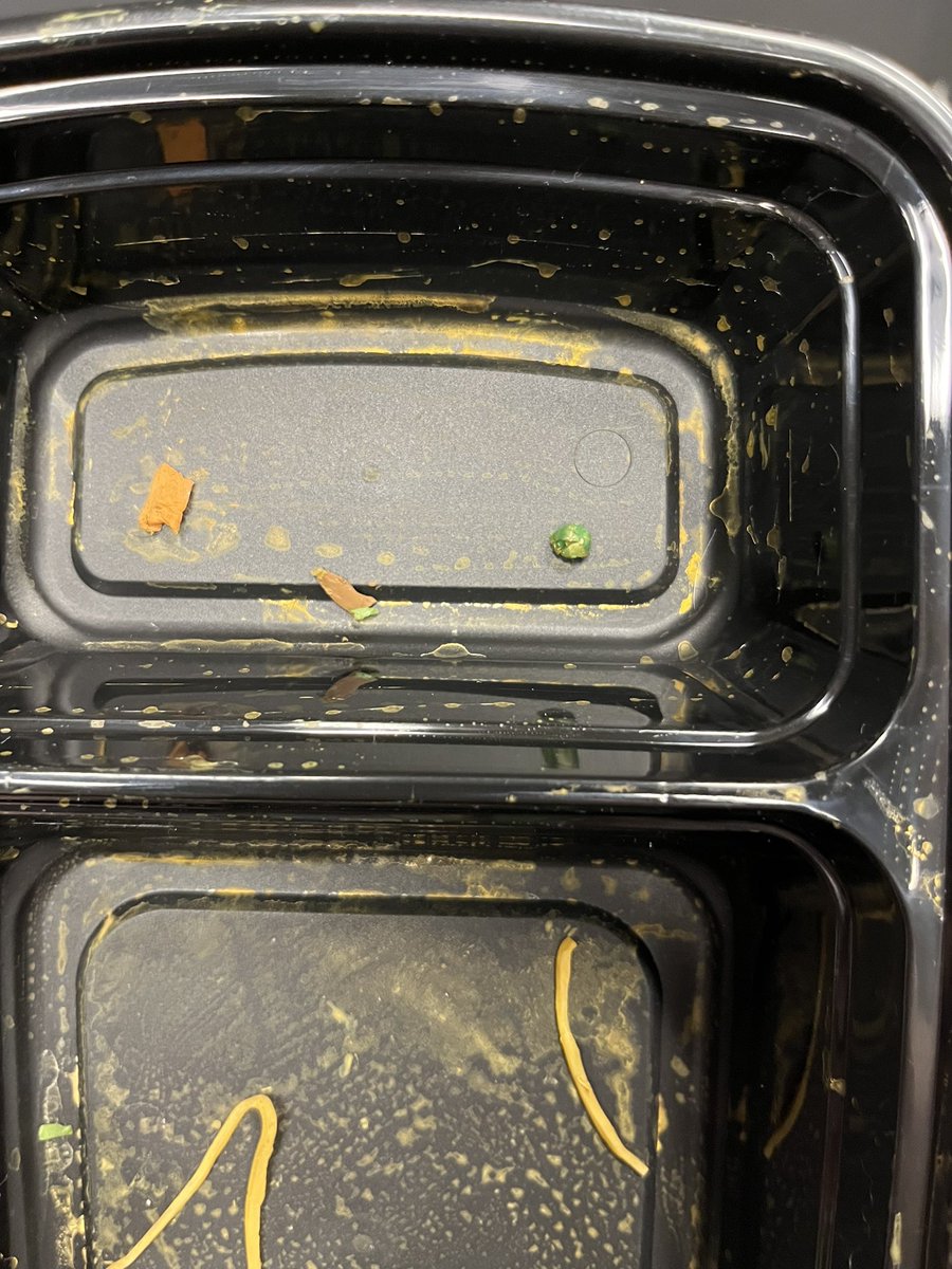 Check out this old food container I made for my group’s final! I’m most proud of the glob of e6000 I painted to look like a stale pea :) 

The noodles are painted rubber bands and the carroty chunks are also e6000! The sauce/oil is watered down acrylic