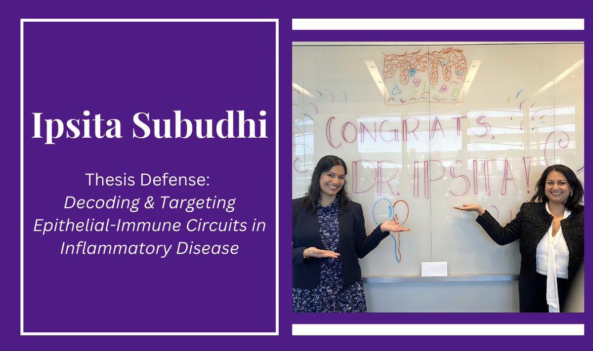 Congratulations to #IpsitaSubudhi @ipsitassubudhi on the completion of the Thesis Defense: Decoding & Targeting Epithelial-Immune Circuits in Inflammatory Disease! 🎉

Supervised by @DrShrutiNaik