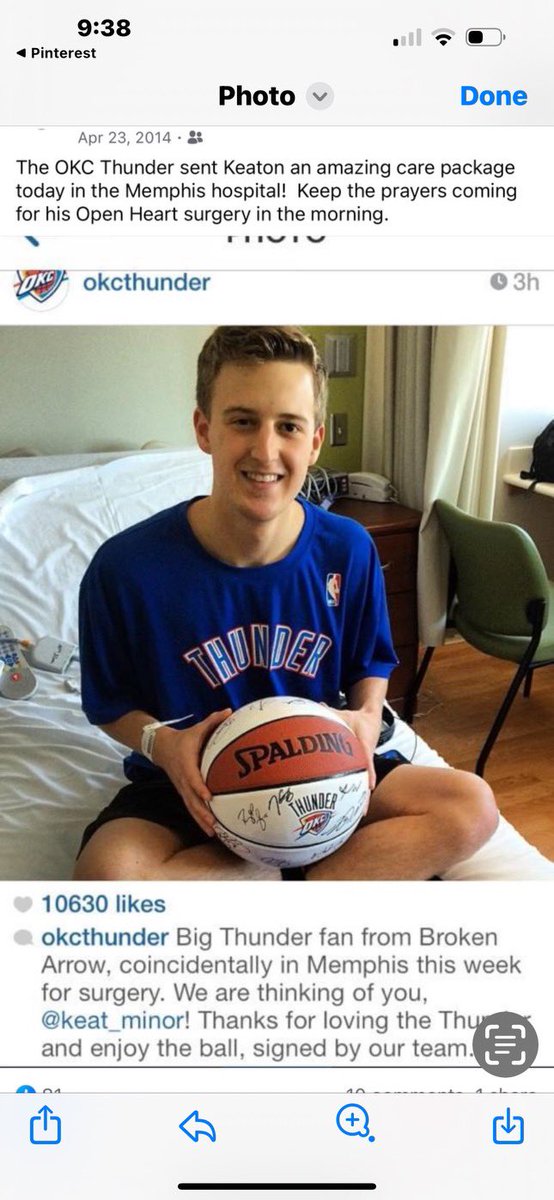Keaton minor (@keatonminor) on Twitter photo On this day 10 years ago I was set to have another open heart surgery. The <a href="/okcthunder/">OKC THUNDER</a> were in the playoffs in Memphis and dropped by.
Today, I am blessed to spend my career working on the heart with the cherry on top being able to watch the thunder back in the playoffs. On this day 10 years ago I was set to have another open heart surgery. The <a href="/okcthunder/">OKC THUNDER</a> were in the playoffs in Memphis and dropped by.
Today, I am blessed to spend my career working on the heart with the cherry on top being able to watch the thunder back in the playoffs.