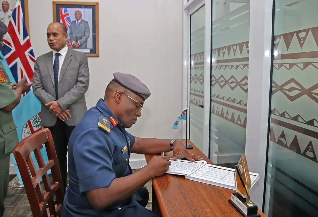 A delegation from the Nigeria National Defence College (NDC) is currently in the country to explore opportunities for cooperation with Fiji. The NDC delegation during their visit to @Fiji_MOFA met with the Permanent Secretary Foreign Affairs, Dr Lesikimacuata Korovavala.