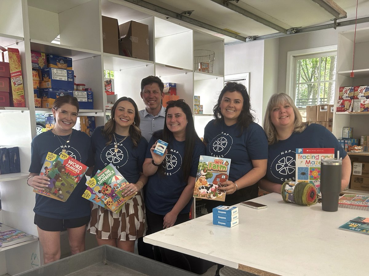 Our NAPCares volunteers joined forces with @BlessinBackpack last week to assemble 250 book bundles for kids, ensuring they have something special to read during summer break. Learn more about the nonprofit's mission at blessingsinabackpack.org