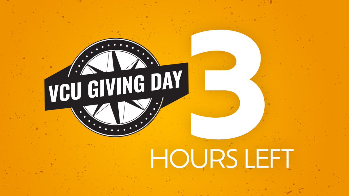 Just 3 hours left for #VCUGivingDay! Make your donation to #VCUMassey part of your bedtime routine tonight. Every dollar helps fight cancer! Give here: go.vcu.edu/mcccgd2024 #OneTeamOneFight