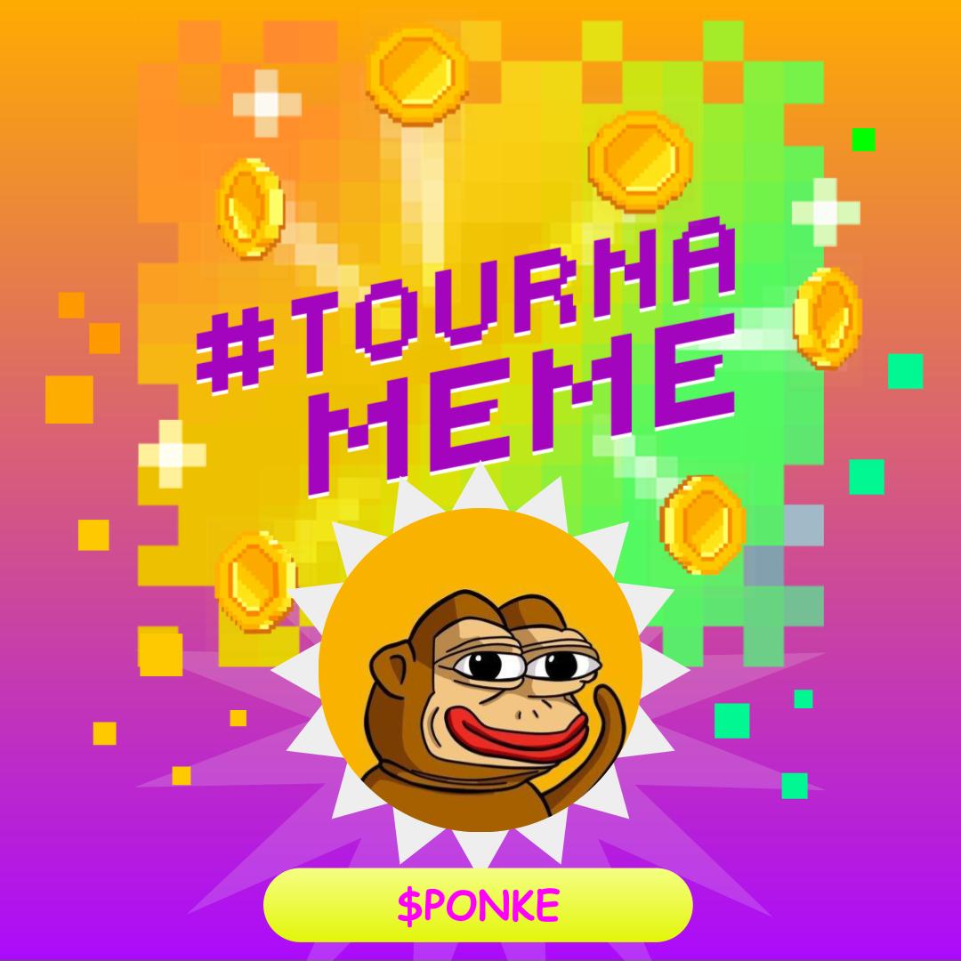 Tournameme 5: PONKE 🐵 

EACH PLAYER JOINED = $1 of $BPS added to prize pot 💰

Reg open for 72 hours⏳

Follow, like and RT this post for access code via DM 🎟️

Win trending memecoins on TallyUP, more about tournamemes 👇

$PONKE <a href="/ponkesol/">Ponke</a>  #crypto #P2E #memecoin #tallyup