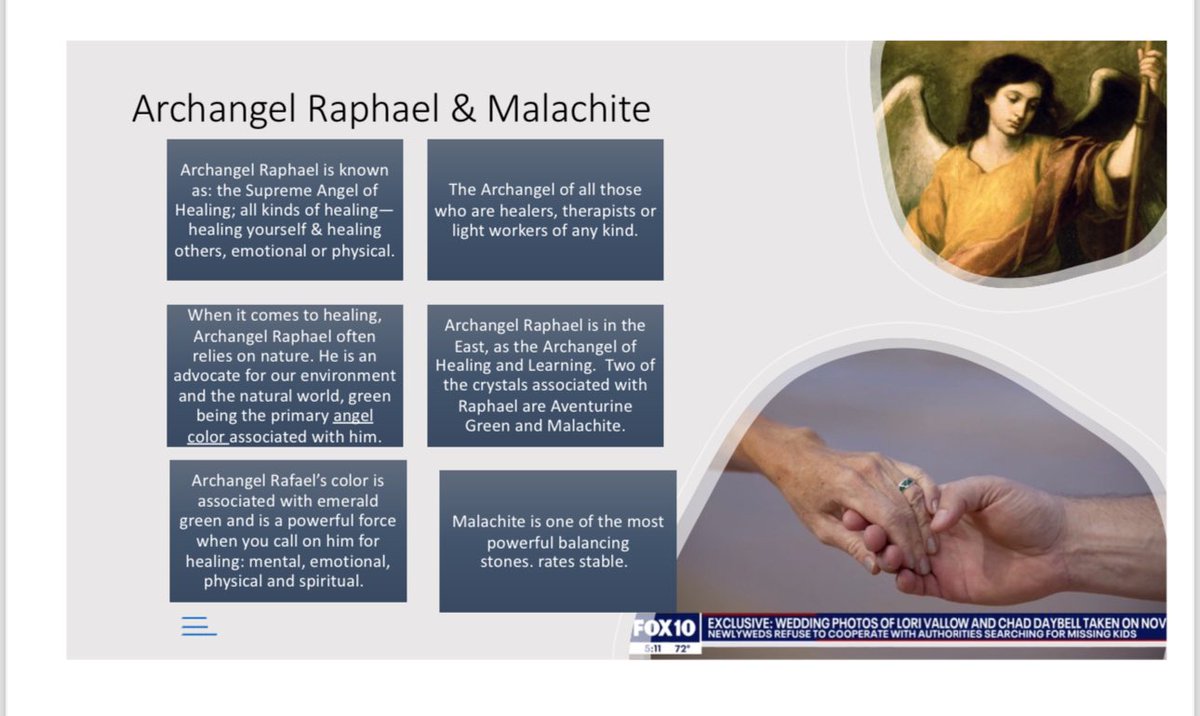 Mommabossof3's tweet image. So Chud gave medical advice & his cult was about healing. He called himself Raphael & loved his malachite? But he couldn’t heal his wife. C’mon state, tie this up & bring this home! Prior, your victim disparagement is disgusting. #chaddaybell #justicefortammy