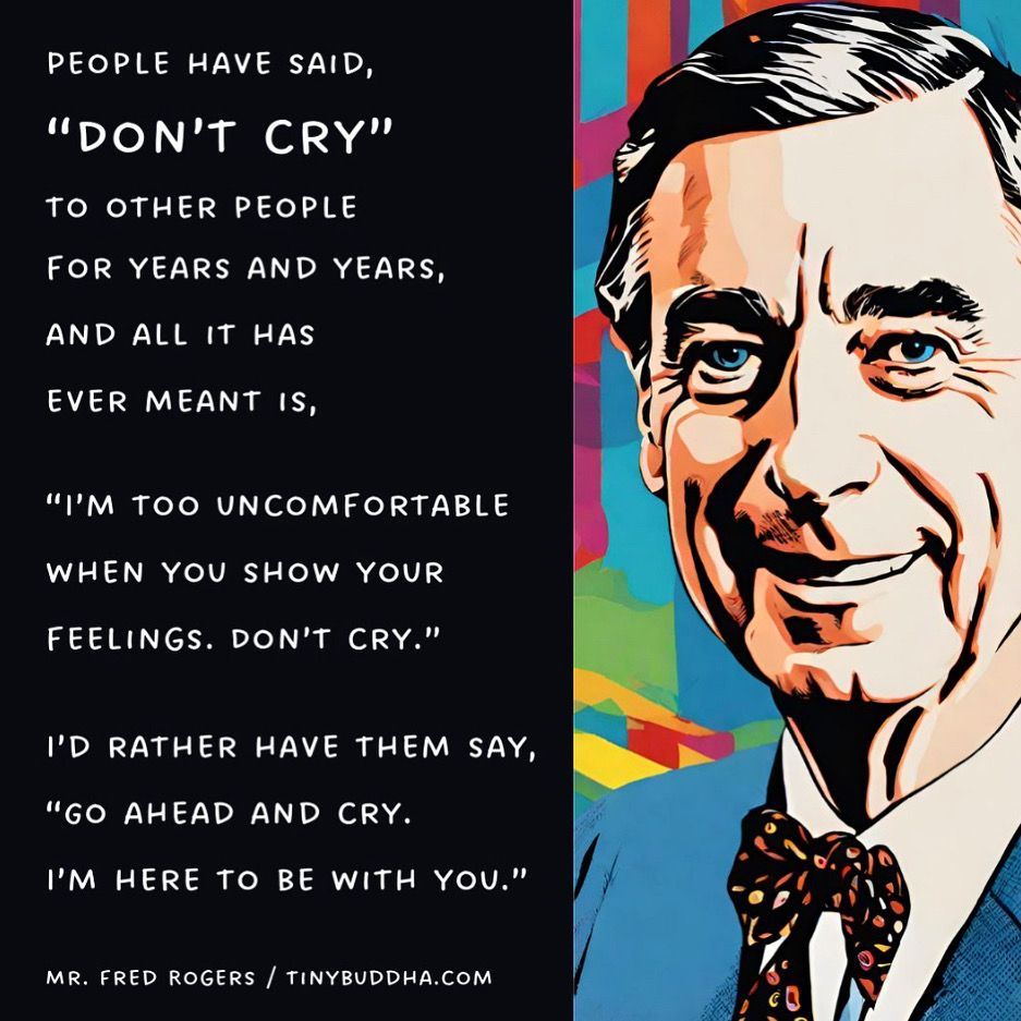 🔵 I’m here to be with you 🔵
💙
🔵
💙
🔵
#missthatguy #mrrogers #youarenotalone #depression #sadness #trotter #remedies