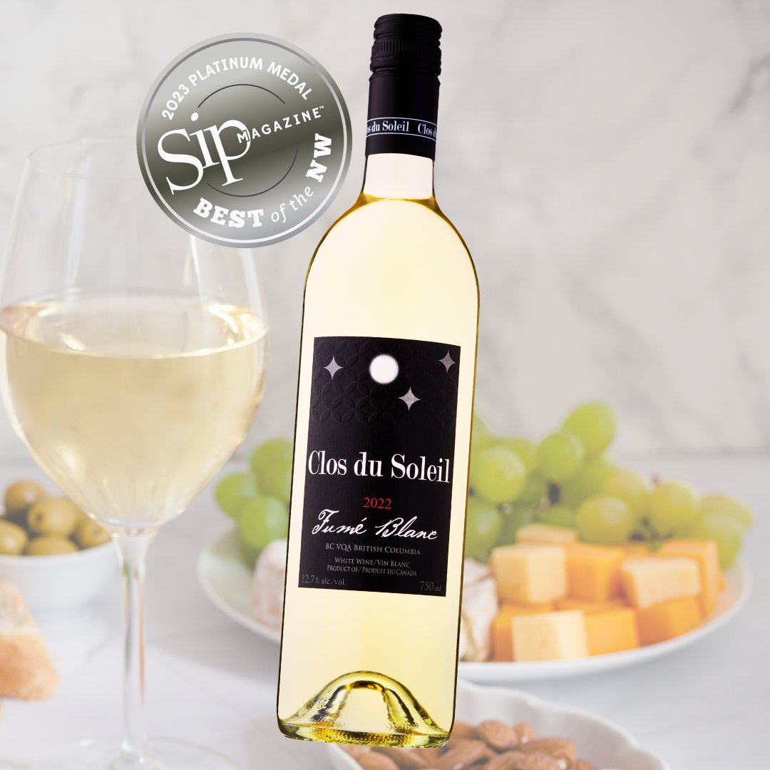 We made it to #WineWednesday! In our glass, #ClosduSoleil Fumé Blanc 2022, a @Sip_Magazine #bestofthenw Platinum award winner. An aromatic take on Sauvignon Blanc and Sémillon, this beautiful summery wine is, frankly, delicious. closdusoleil.ca/product/2022-f… #bcwine #similkameenwine