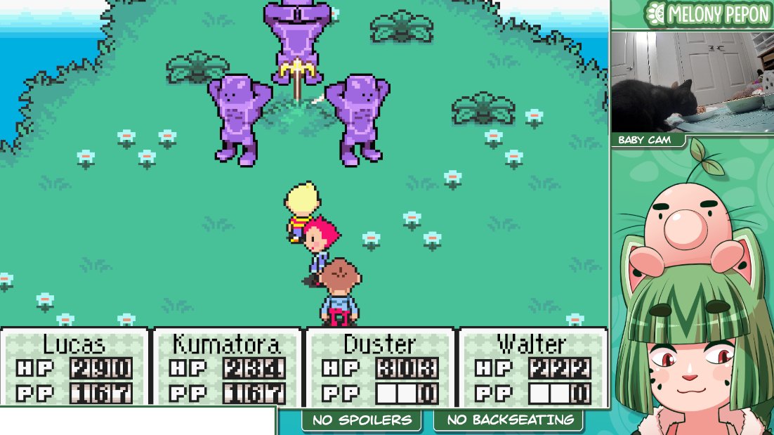 twitch.tv/melonypepon It's time for more Mother 3! We gotta have our rematch with these 3 Purple Criminals! Come on in~!