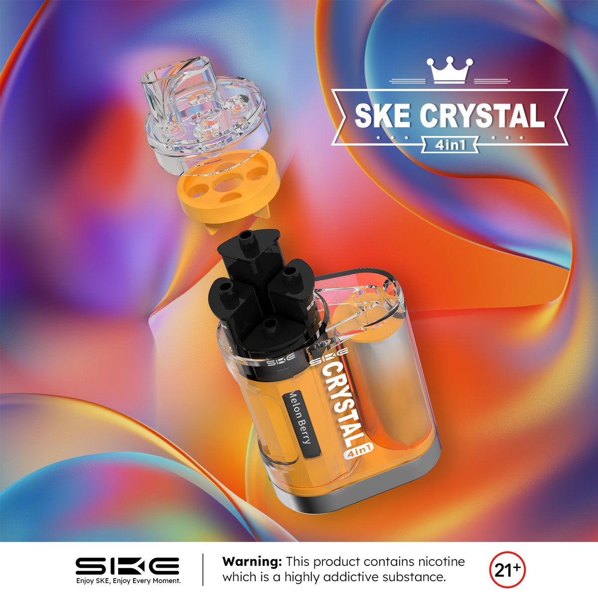 Versatile vaping made simple. #skecrystal4in1 : Rotate for flavor variety! 💨🌈

Warning: This product contains nicotine which is a highly addictive substance. You must be 21+
#skevape #ske #vapelove #vapefam #vapefamilyuk #vapefams #vapedaily #skecrystal