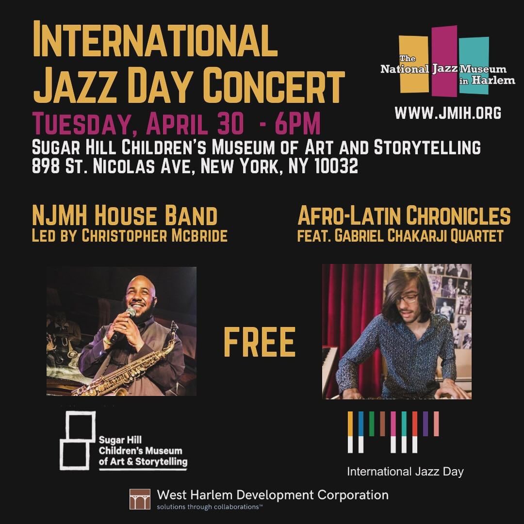 #Repost @NatlJazzMuseum Come one, come all! Join us as we celebrate International Jazz Day 2024 with two amazing bands, Gabriel Chakarji Quartet and our new NJMH House Band under the leadership of saxophonist Christopher McBride. instagram.com/p/C6KksOgNDyM/…