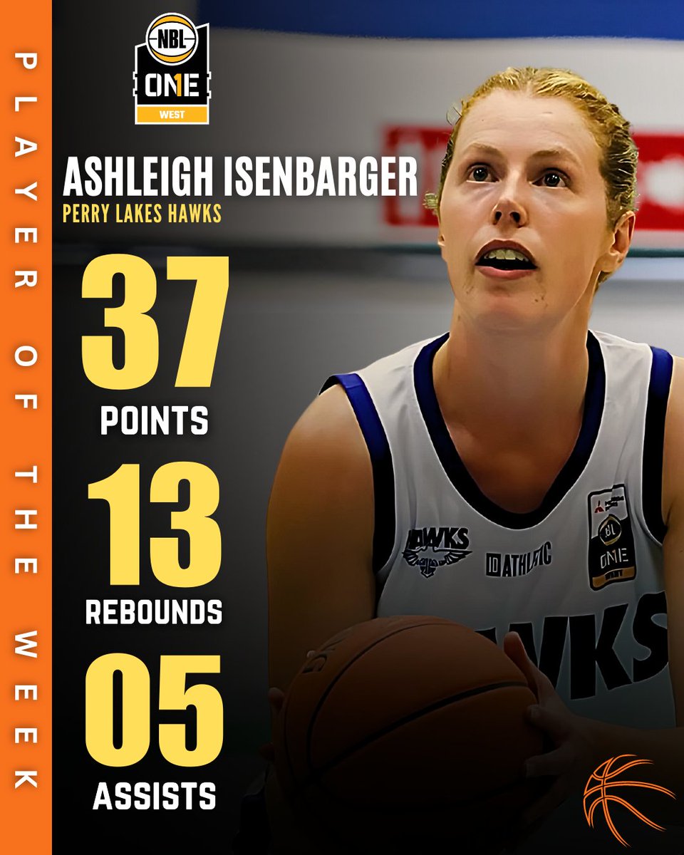 🏀🌟 Congratulations to Ashleigh Isenbarger on being named the NBL1 West Player of the Week! 👟

Keep shining on the court! 👏

#NBL1 #PlayerOfTheWeek #PlayerOfTheGame #playersoftheweek #NBL1East #NBL1South #NBL1North #NBL1Central #NBL1West #BasketballExcellence #BasketballStars