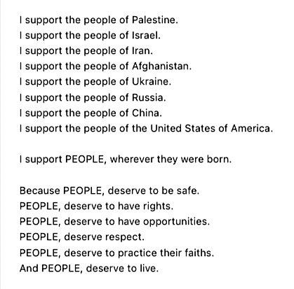 ChrisLeJeune44's tweet photo. #Palestine
#Israel
#Iran
#Afghanistan
#Ukraine
#Russia
#China
#UnitedStatesOfAmerica
#StandForPEOPLE
#StandForPEOPLEEverywhere
#EndHate https://t.co/4ddZSIS3bI