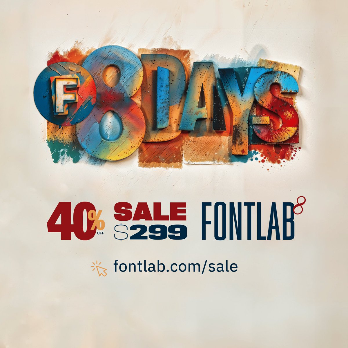 SAVE 40% 💰 #FontLab 8 & start making fonts today 👉 fontlab.com/sale/ ♾️ FontLab 8 Lifetime 🔥 $299 (not $499) ⬆️ Upgrade from 7 🔥 $99 (not $149) 👩🏽‍🎓 1‑year Student 🔥 $65 (not $109) ⏳ 3‑months Starter 🔥 $59 (not $97) 👉 fontlab.com/sale/ #Sale