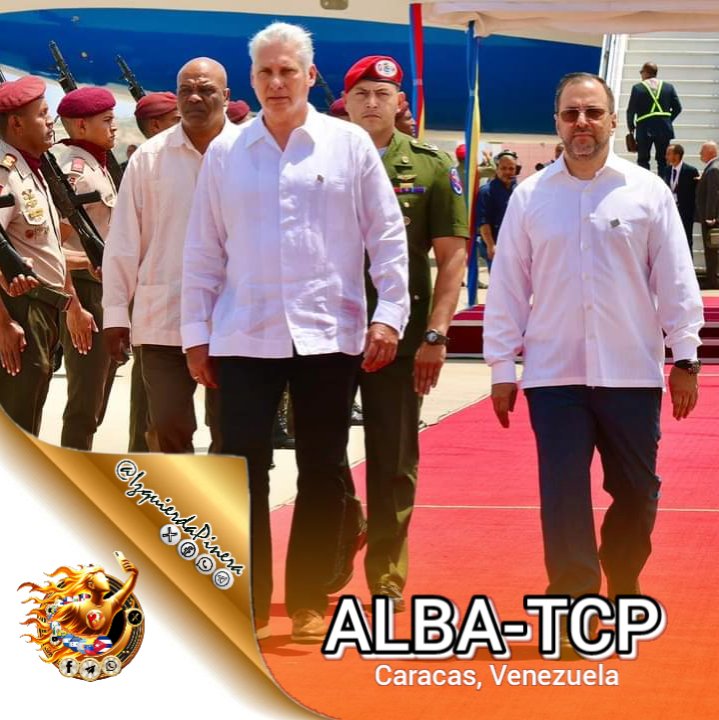El presidente de  @DiazCanelB arribó a #Venezuela para  participar en la XXIII Cumbre de la Alianza Bolivariana para los Pueblos  de Nuestra América Tratado de Comercio de los Pueblos (ALBA-TCP), a  celebrarse hoy en Caracas. 
#IzquierdaLatina #IzquierdaPinera