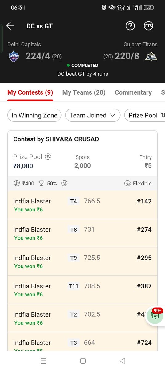 Chasing Mini Gl #Day1
Budget - 1200 Rupees 
#Dream11