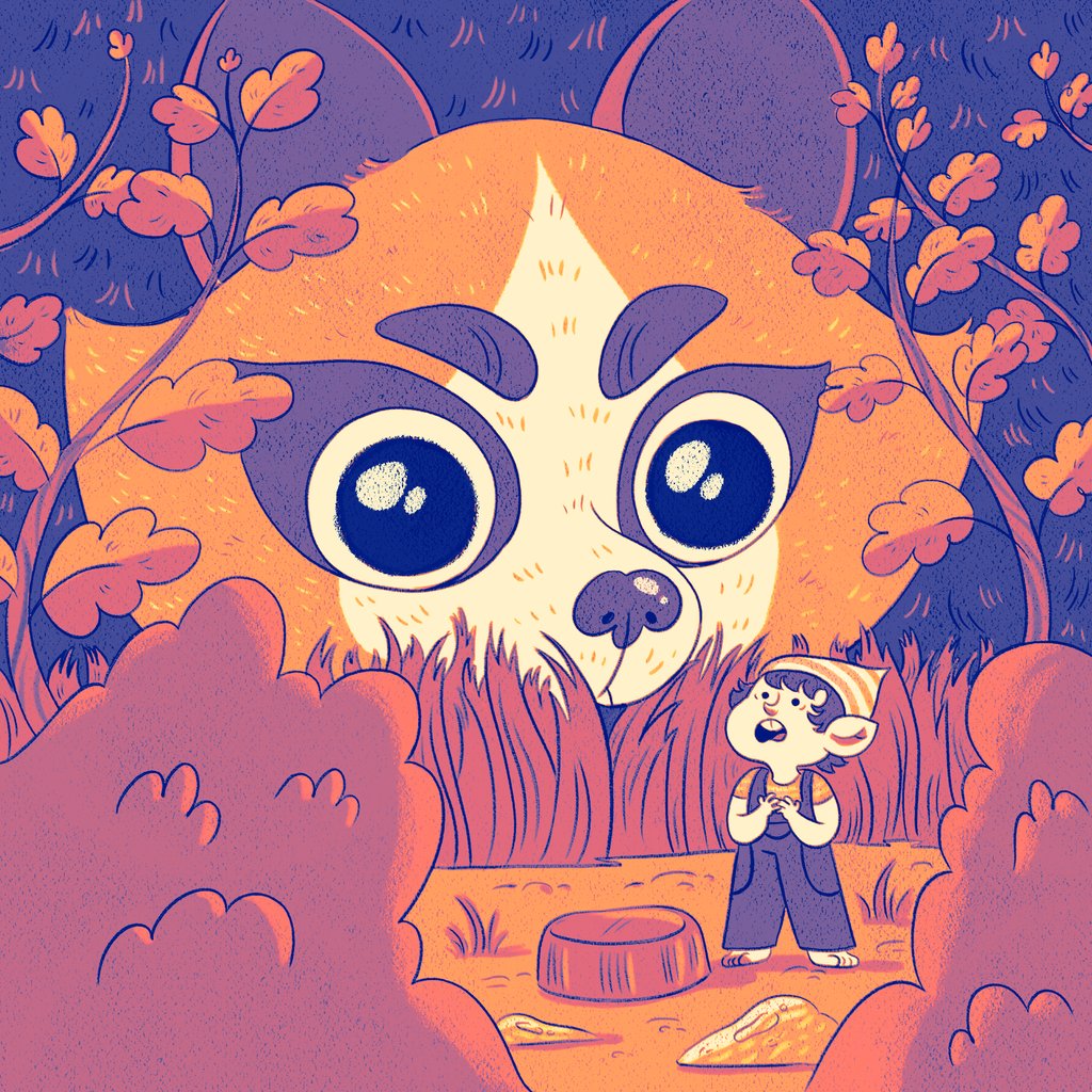 monitosbonitos's tweet photo. Esta ilustración que hice durante una de mis clases de ilustración digital en @escuelaescena  Una alumna preguntó sobre el uso de paletas de gradiente e hicimos unas pruebas divertidas entre las cuales salió esta. #illustration #kidlitart #foxes #monitosbonitos #advocateart https://t.co/WGFYVgsOVZ