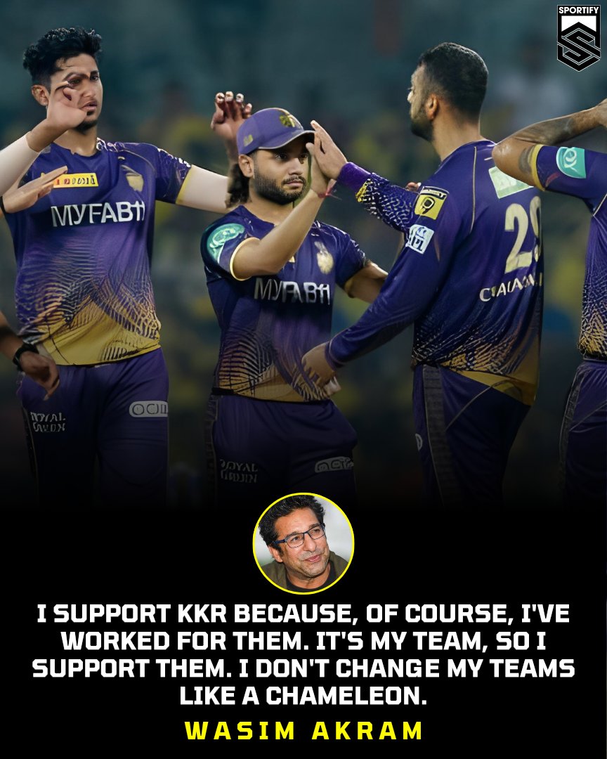 Wasim Akram 🗣️ 

#Sportify #SportsNews #WasimAkram #KKR #IPL2024