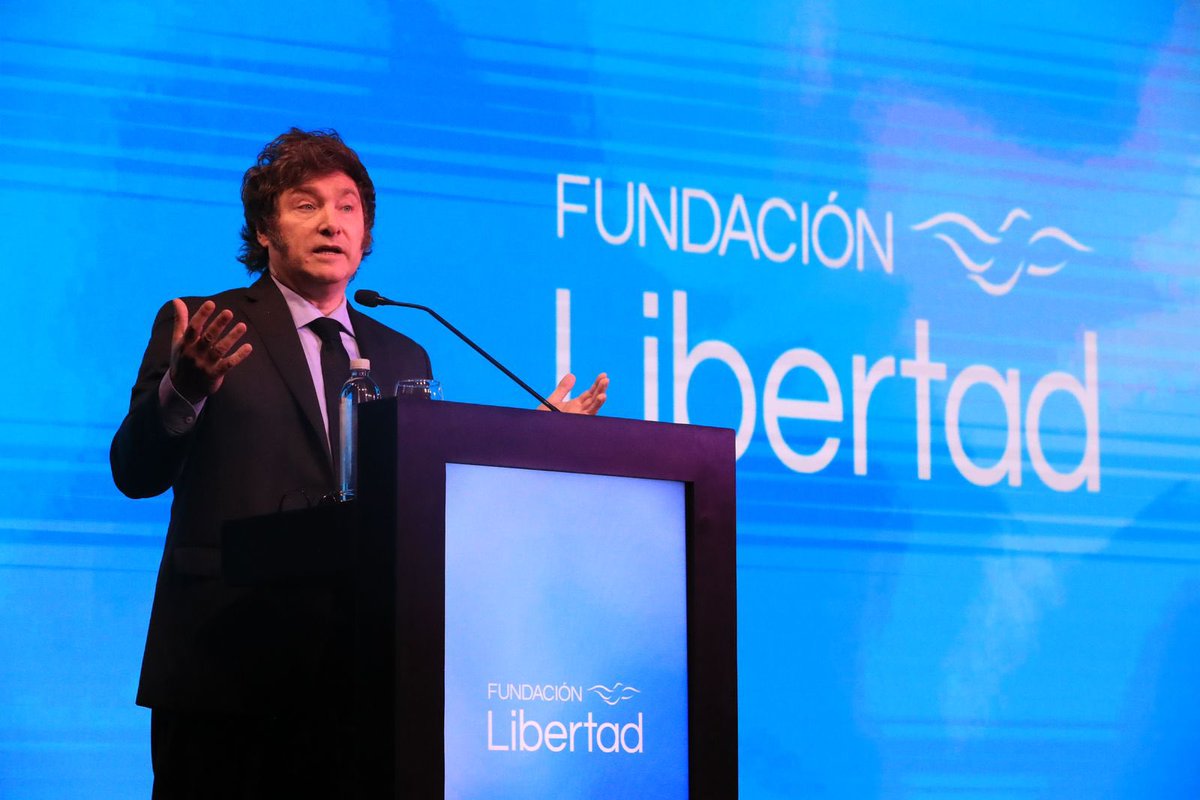 El Presidente Javier Milei en la cena anual de la Fundación Libertad. Fin.