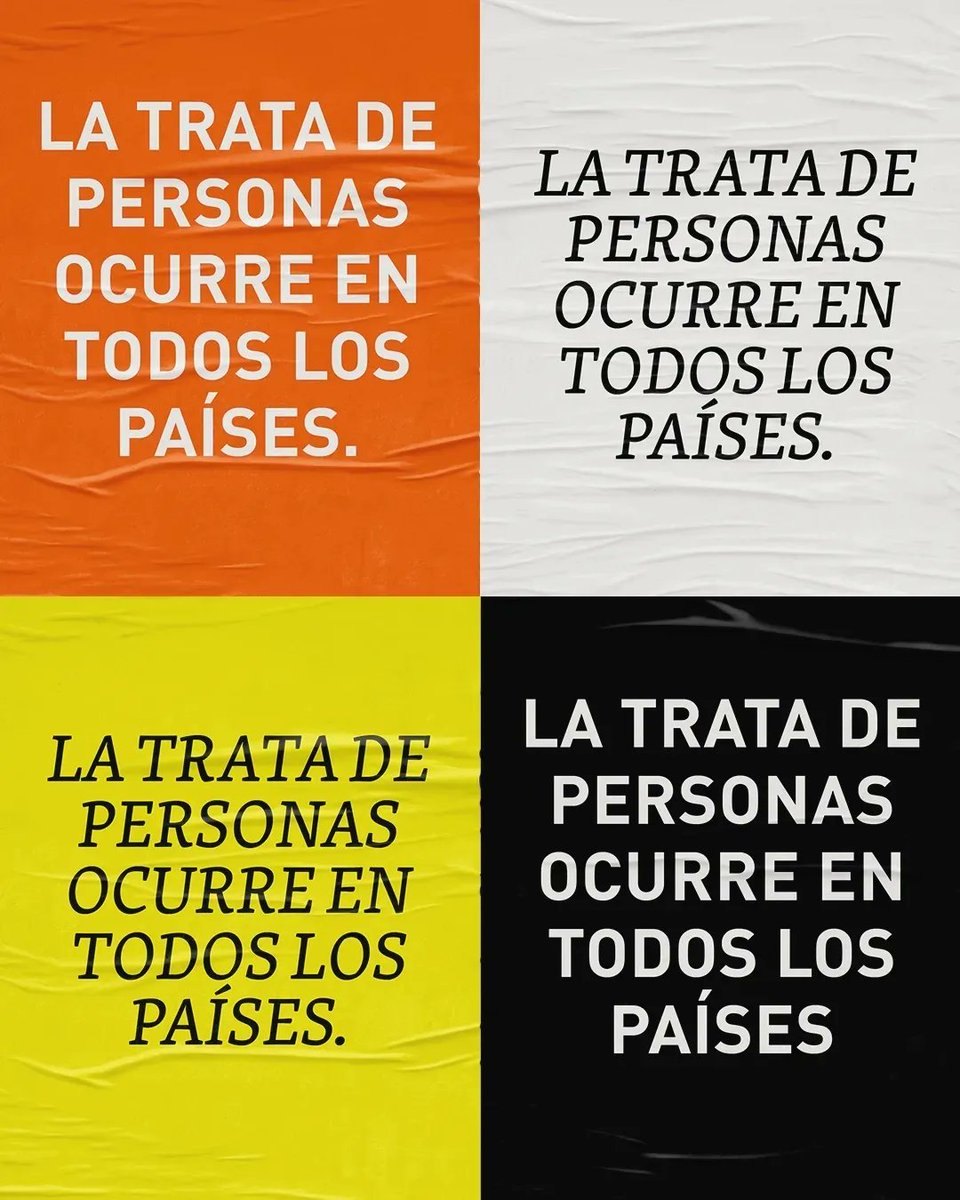 La trata de personas ocurre en todos los países. Pero tenemos el poder de cambiar esa realidad. Cuando personas en todo el mundo se educan a sí mismas y a otros contra este delito complejo, nuestros esfuerzos colectivos se multiplican. ⁠