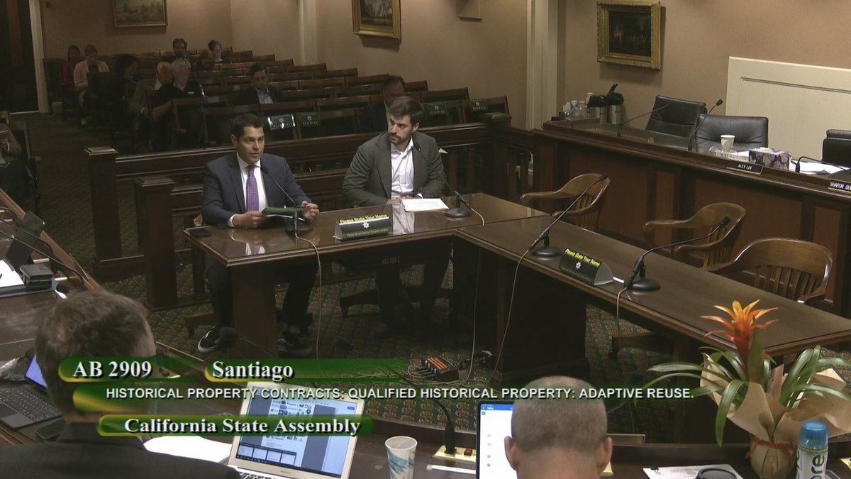 MSantiagoAD54's tweet photo. GREAT NEWS!
Two of our bills to revitalize downtowns and build more housing just moved forward 👏🏽👏🏽
✅ #AB2909 incentivizes the conversion of commercial buildings into housing.
✅ #AB2910 enables cities to adopt regulations to convert commercial buildings into housing. https://t.co/vGHj1LT0T7