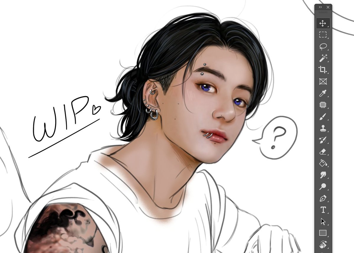 I gave him more hair 🧍🏻‍♀️and piercings 🧍🏻‍♀️