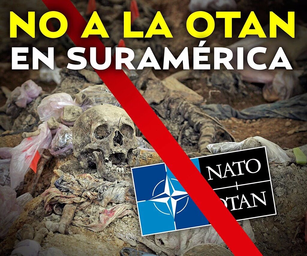 En una muestra brutal de #entreguismo pro #yanqui, #Milei pretende integrar #Argentina a la #OTAN, cuya base en las usurpadas #Malvinas amenaza la #Paz en la región declarada #ZonaDePaz por la <a href="/PPT_CELAC/">Comunidad de Estados Latinoamericanos y Caribeños</a>. <a href="/pcaarg/">Partido Comunista de la Argentina - Cuenta Oficial</a>