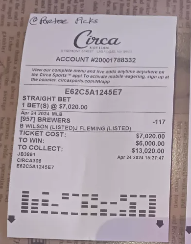 MILWAUKEE BREWERS (-115) over Pittsburgh Pirates 

(3-UNITS) 💰💰💰

3:40pm PST

I believe the difference in this ball game will be the UMPIRE Mark Wegner.. why? Well, he is 4-0 to the ROAD TEAM this season and doesn't like seeing the road team get swept in a series even though