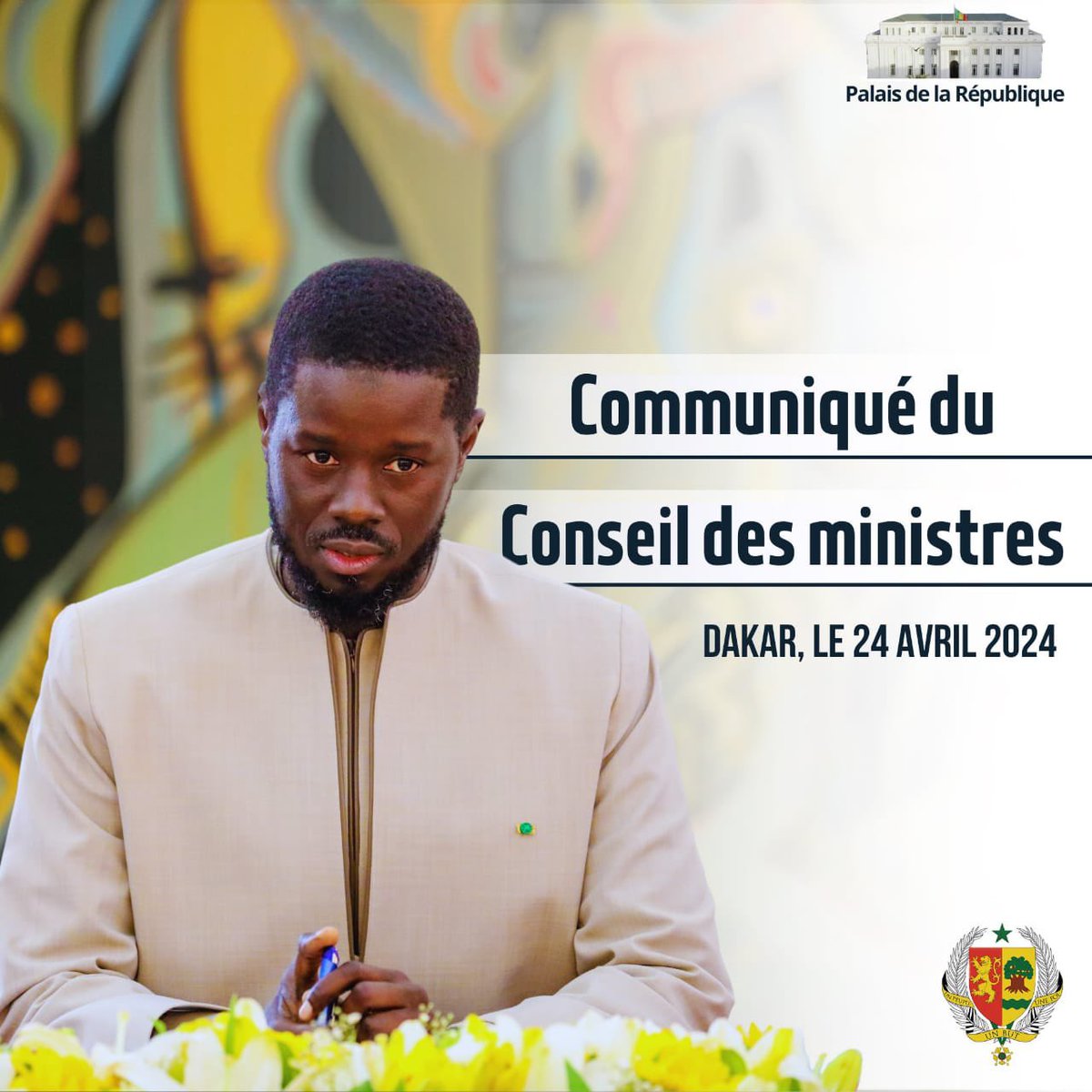 GnintiJ's tweet photo. Exit ! #Général #MoussaFALL au conseil des ministres de ce mercredi 24.04.24. Félicitations au général #MartinFAYE (photo) !

#RéparonsLeSénégal https://t.co/Uh7Nb4MQit