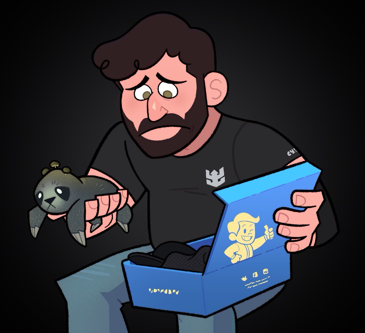 And there was never a sadder moment.. than when Eric opened the Fallout Loot Crate. Art by @htoast_art