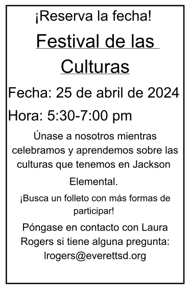 JacksonElemPTA's tweet photo. Festival of Cultures tonight! Come enjoy some delicious food, learn about various cultures represented in our Jackson community and go home with some amazing prizes! https://t.co/KUbYVmsYfN