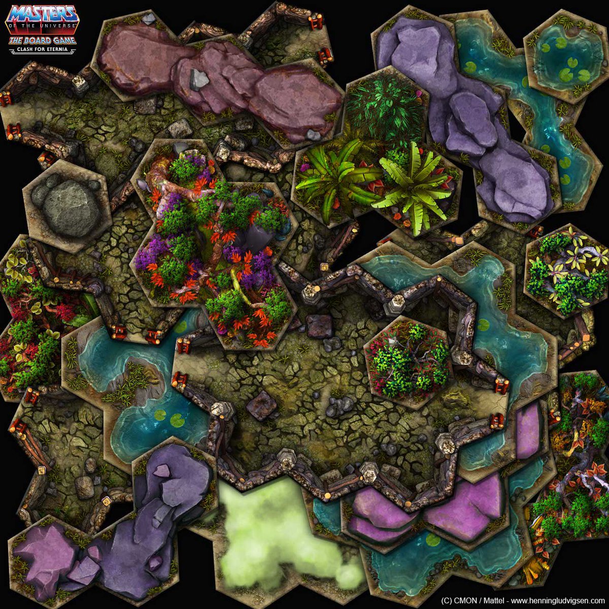 henning_art's tweet image. Masters of The Universe: The Board Game – Clash for Eternia!

I was SO happy to make the art for the game board, tiles, and tokens for this cool project for the awesome team over at CMON.

Here’s a selection of a few of the assets…

#tabletopgames #motu #cmon #mattel #boardgame