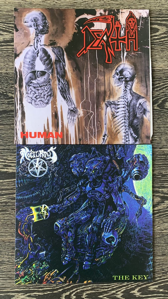 Not sure which Morrisound masterpiece to play next: Death - Human vs #Nocturnus - the Key #Deathmetal decisions 🤔 #vinylrecords @KManriffs