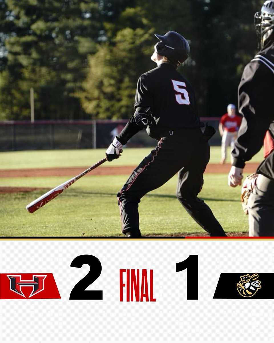 HHSRamsBaseball's tweet photo. WINsday! ✅
The Rams win a close one thanks to a 2-run 💣 from Damien Benton!
Rams look for the sweep on Friday!🧹
#NoHeart | #DBTH | #Backdown https://t.co/bKO2dHCiNO