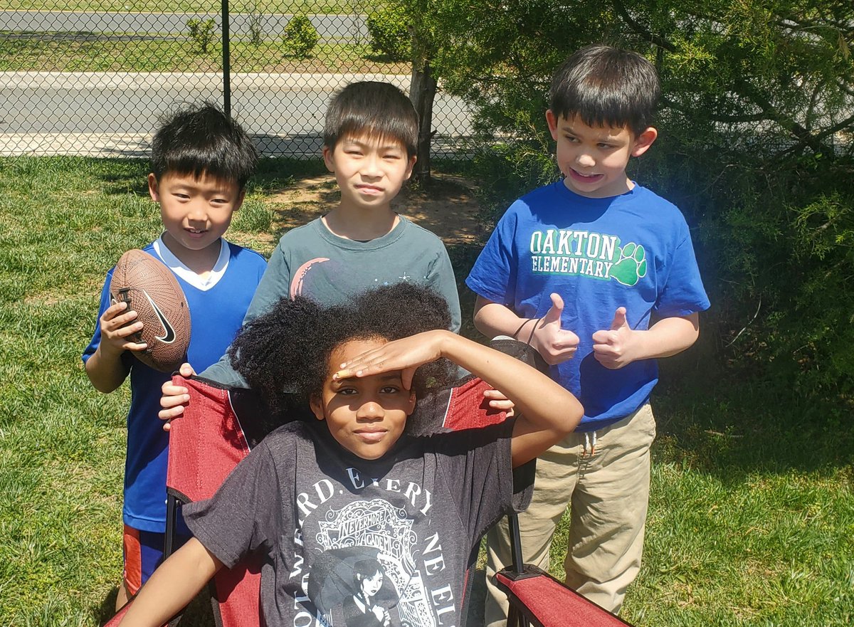 Very excited kids heading out to recess to soak up the  sunshine. 🌞