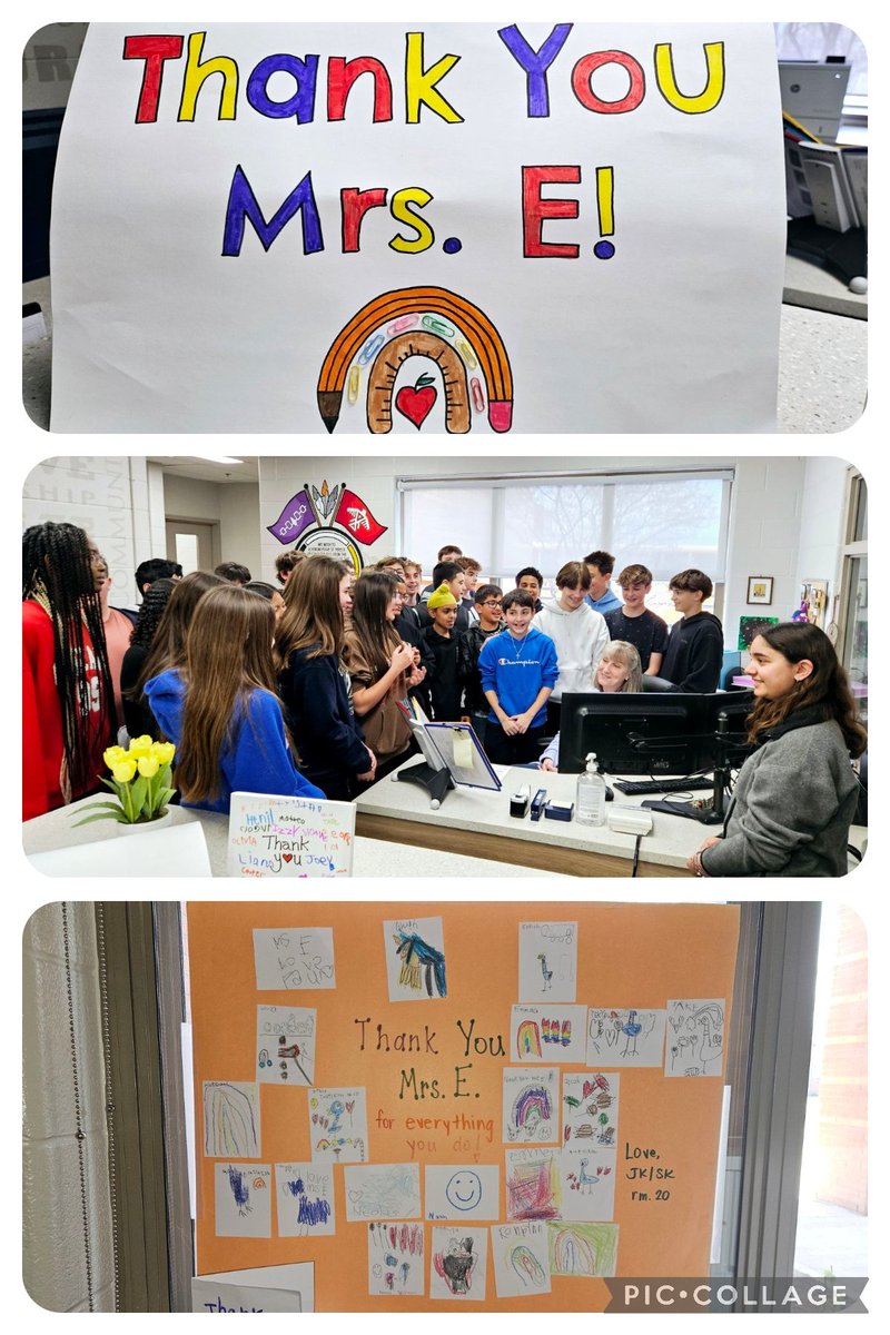 STCTimberwolves's tweet photo. The staff &amp; students at STC would like to say a huge THANK YOU to Mrs. E., our PAWESOME Administrative Assistant. Your dedication and care to our school community is beyond measure! #blessed 💙💛 https://t.co/adRHK0BmAQ
