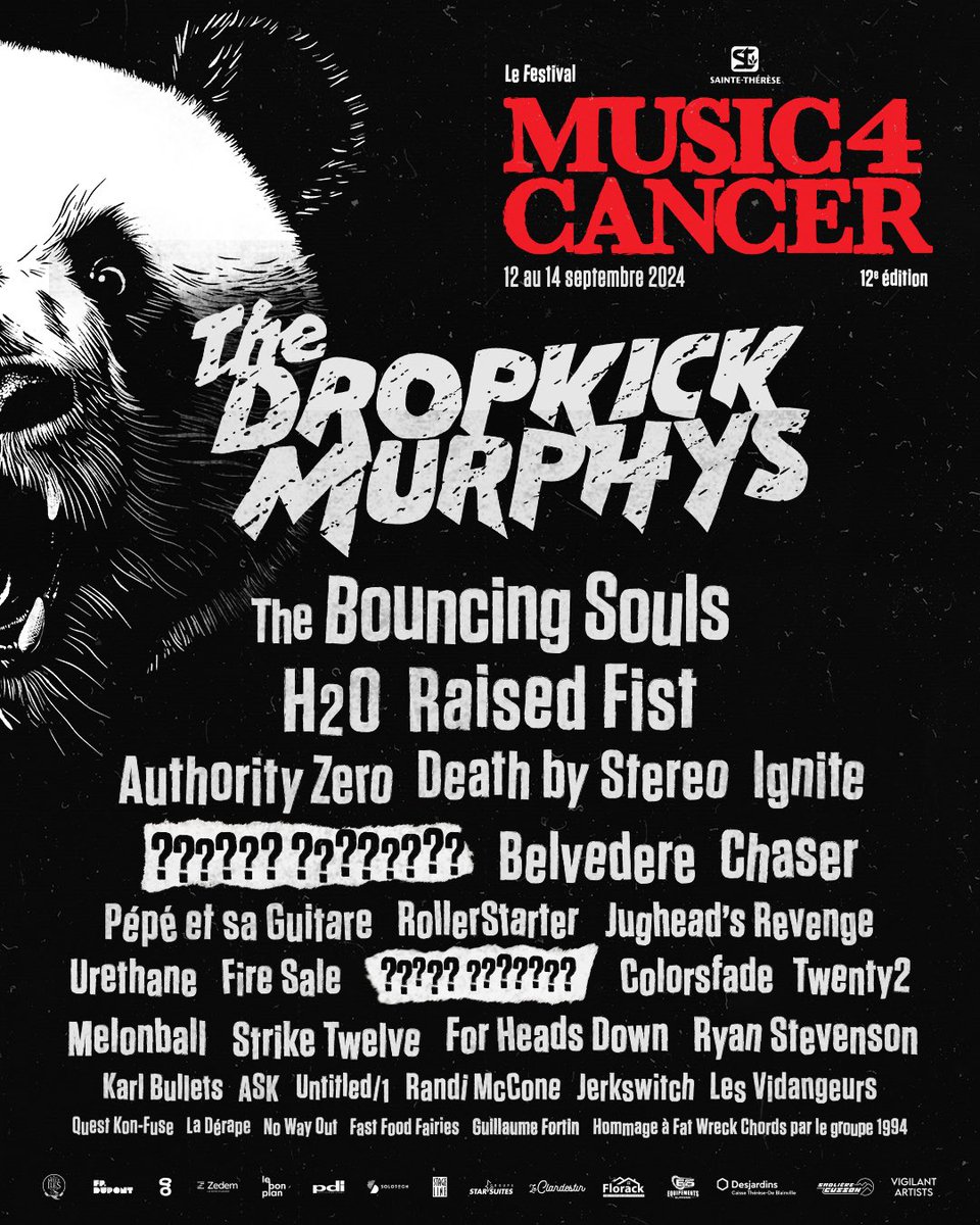 Stoked to play Music 4 Cancer in September! Canada here we come!