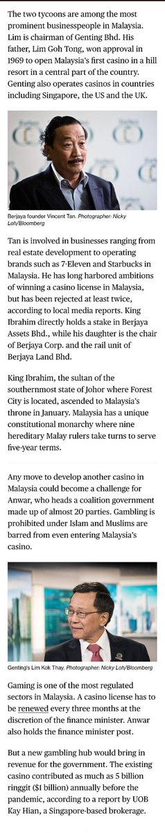 Laporan Bloomberg pagi ini. 'MALAYSIA WEIGHS CASINO LICENSE TO REVIVE FOREST CITY'. 'MALAYSIA PERTIMBANGKAN LESEN KASINO UNTUK HIDUPKAN SEMULA FOREST CITY'. Haritu ada yang kata jangan rujuk Google tapi rujuk Bloomberg kan?
