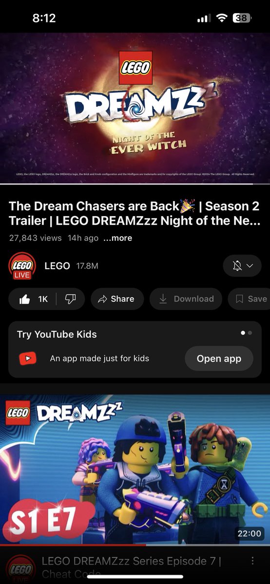 Okay Lego Dreamzzz this has me excited for season 2 unlike the season 1 trailer I really hope Dreamzzz season 2 is better than season 1 and can put it up with other Lego shows like Ninjago and Moinke Kid.