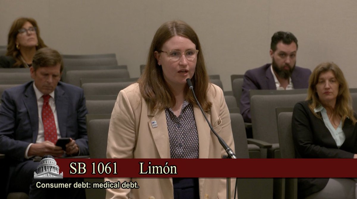 BREAKING: #SB1061 (@MoniqueLimonCA), a bill that works to ensure medical debt doesn't ruin the credit of Californians, passed Senate Health! We at @healthaccess, with @AGRobBonta, @NCLC4consumers, @NationalNurses, @_CLICC_, @CALPIRG, @consumercal are proud sponsors of this bill.