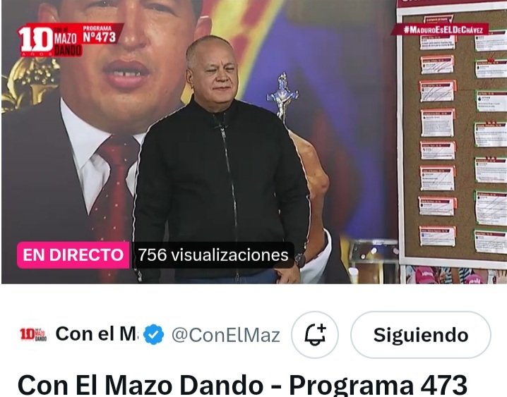 alirio1504's tweet photo. A plena hora pico no tiene  audiencia no levanta sintonia y su etiqueta 

#MaduroEsElDeChávez 

Ni siquiera se posiciona levemente 

El #28DeJulio a punta de votos les haremos firmar el #PreAviso 

Para comenzar el año 2025 rumbo a la recuperación del pais✏✏✏ https://t.co/SpxedhNu0t