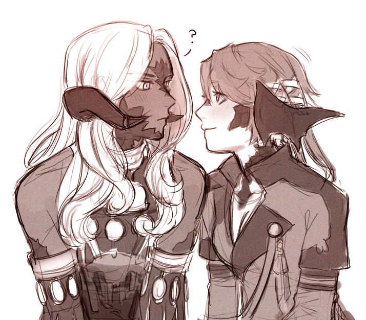 rey_yeet's tweet photo. Instead of studying for finals, i drew sadu/cirina 
#FFXIV https://t.co/VmP8KQ3Oml