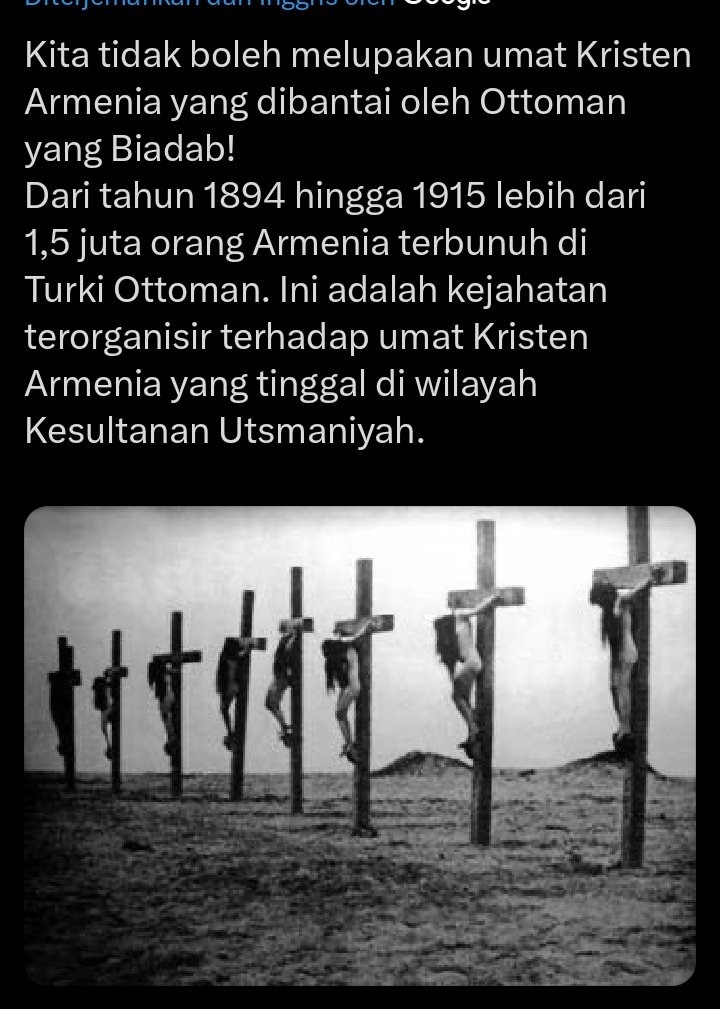 Para Bagundal Penipu selalu bernarsis bhw Semua Umat' beragama hidup Damai di zaman Khalifah Ottoman, ternyata Keum Penipu, keturunan Bangsat selamanya akan tetap seperti Sang Guru Perang!!!🤔🤔🤔🤔