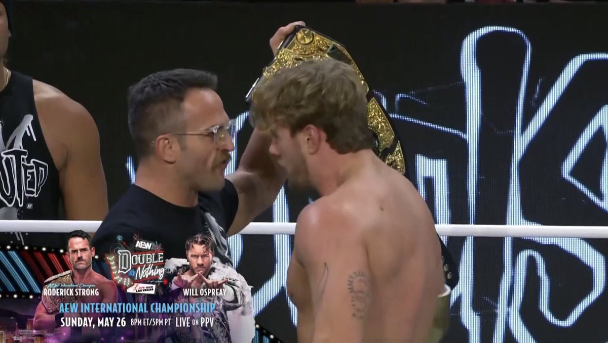 Will Ospreay will face Roderick Strong for the International Championship at Double Or Nothing. #AEWDynamite