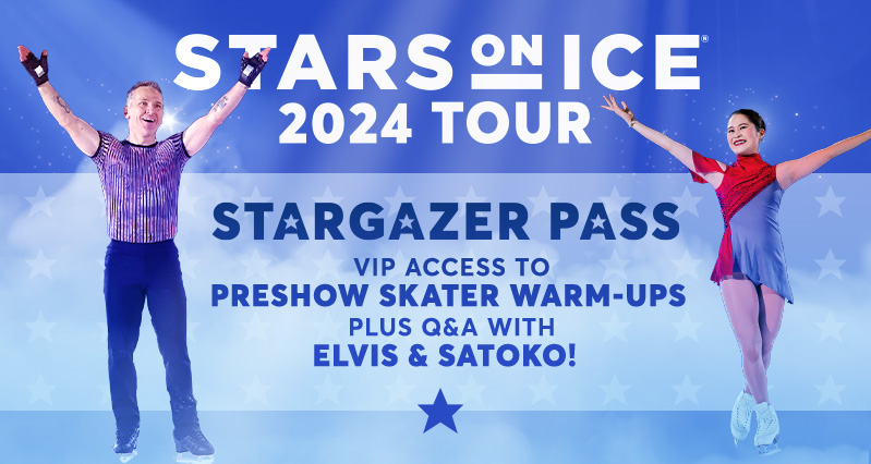 New! Our Stargazer Pass = access to preshow warm-ups & a Q&A with Elvis Stojko & Satoko Miyahara. Spend show day with us! London, ON bit.ly/3WdKKU7 Victoria, BC bit.ly/3QfXANy All other shows! bit.ly/4aQbgqP Times & Info! bit.ly/3Wi3SAb #SOI24
